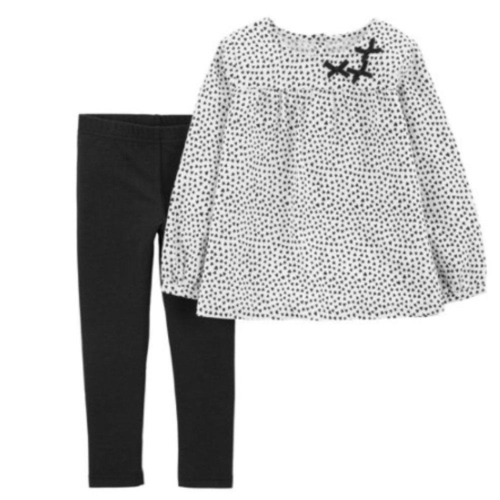Carter’s 🖤 Heart Print Top & Leggings 2PC